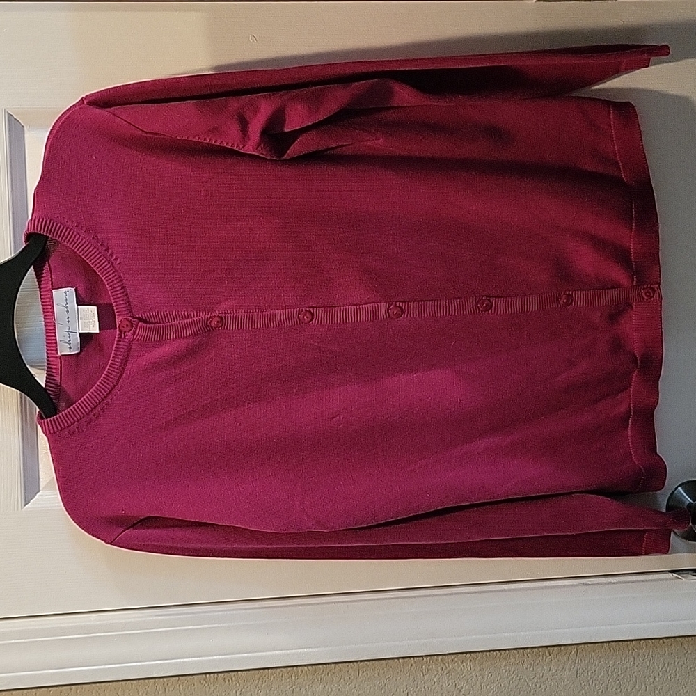 Ship n Shore Magenta Oversized Cardigan Size S
